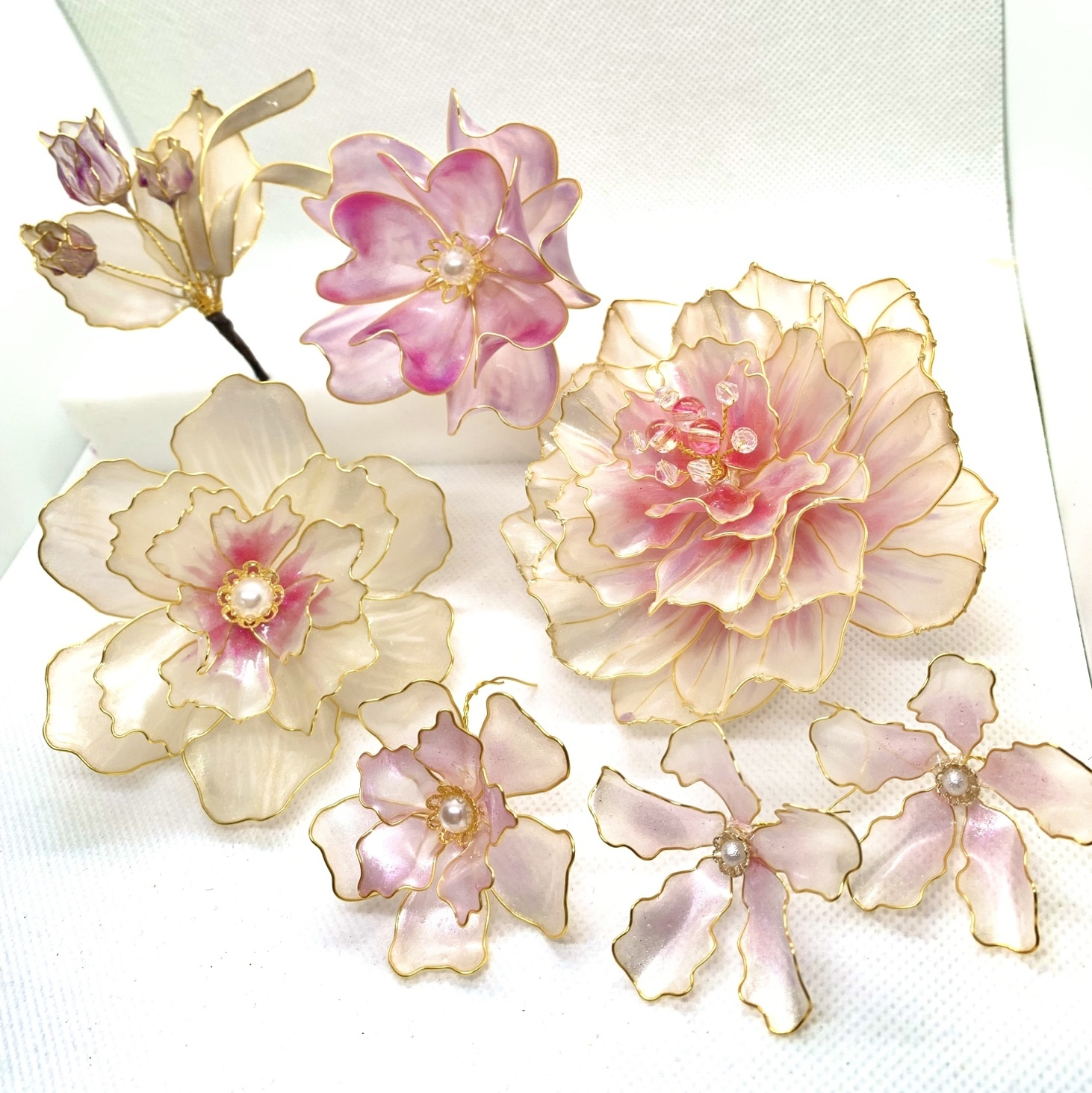 成人式 牡丹 の 髪飾り ☆ アメリカンフラワー - NAMI 's FLOWER