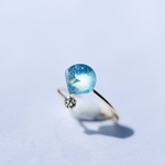 mermaid glass ring (spiral)