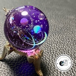 大玉　宇宙玉レジン惑星　レジンネックレス
