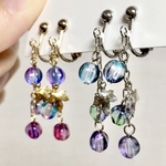 ゆらゆら 野ぶどう チェコガラス イヤリング ピアス