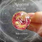 【マゼンタムーン】デンファレと金箔入 白蛇のタリスマンリング(ラージサイズ)✶無限の発展✶ring of talisman large/KakeraPlants