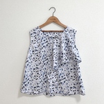 LADY'S★アンシンメトリーラッフルブラウスノースリーブブラウス