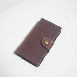 ♪本革 iPhone5 手帳型レザーケース ブラウン♪