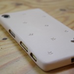 pal&peace様オーダー　XPERIA Z5 premium　一枚革カードケース・ 星付き　