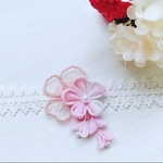 🌸ピンクレースのヘアバンドorヘアクリップ🌸