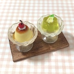 昭和のおやつ♪プリンとゼリーのミニチュア
