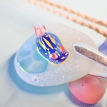 <ネックレス>〜海のシーグラス〜アオウミウシ.ベージュ