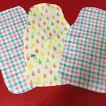 ３枚セット チェックとカエルさんの汗取りパット
