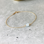 14kgf✴︎アクアマリン✴︎一粒ブレスレット