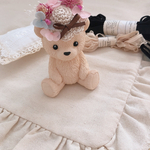 似合うかなぁ🧸👒麦わらフラワーテディベア♡アロマストーン