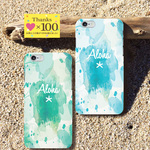 名入れ♪ ハワイ★iPhone&Android★選べる2色 ALOHA STARFISH スマホケース