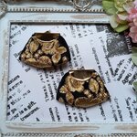 インド刺繍 リボン タッセル  ピンク フラワー 素材 パーツ 資材 ハンドメイド ピアス/イヤリング　