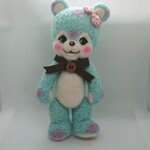 羊毛フエルト☆くまちゃん(ブルー系)