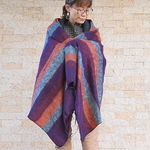 お値下げ＊起毛素材＊マルチボーダー＊すっぽり包み込む＊大判ストール＊