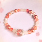 桜の天然石・ブレスレット