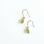天然石 ペリドット の シンプルな 一粒 ピアス/イヤリング