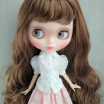 再707.※単品※エンブロイダリーレースのふんわりパフスリーブブラウス・半袖※ブライスアウトフィット※1/6ドール服