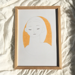 A4 色鉛筆画  額付き