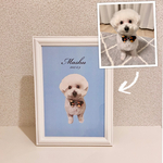 うちの子 ❤︎ カラー似顔絵 額縁付き イラスト ペット 犬 猫 その他