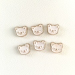 シロクマ　パーツ　デコパーツ　6個　くまパーツ