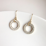 crystal round pierce･*／イヤリング