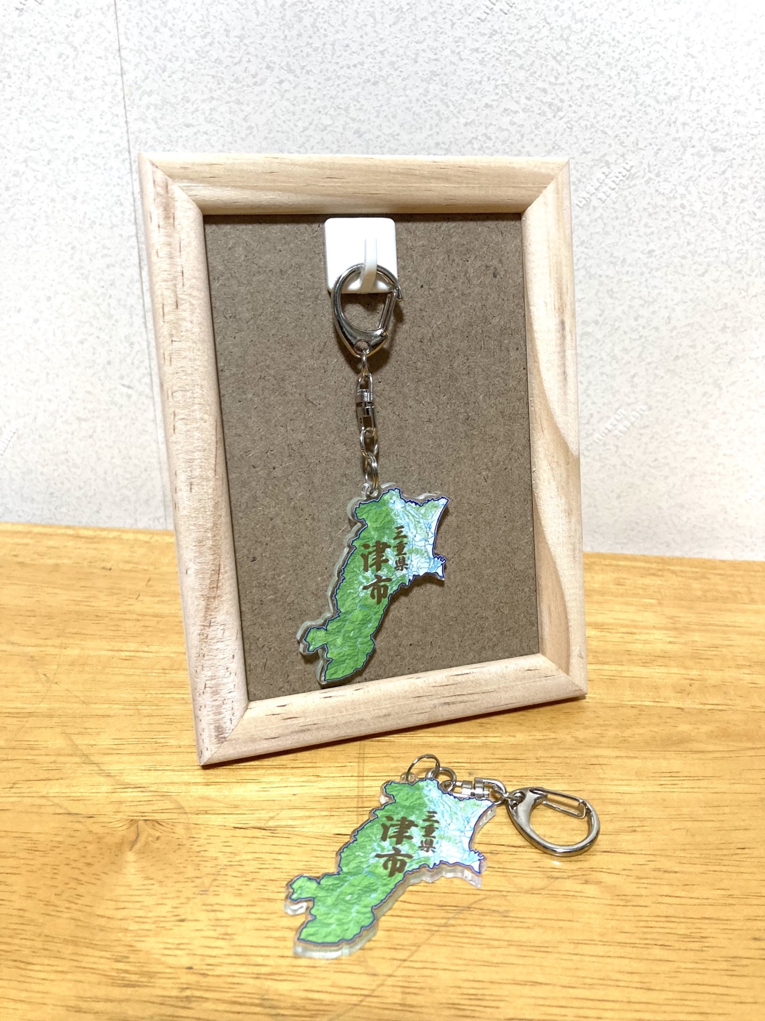 地図キーホルダー5個セット（コメントか備考に希望の都道府県や