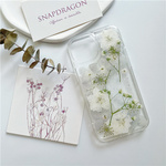 紫陽花と千鳥草 押し花スマホケース、全機種対応、スマホリング、ストラップホルダ一、手帳型、iPhone14、iPhone14plus、iPhone14Pro、iPhone14promax