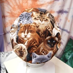 猫柄　USAコットンベレー帽
