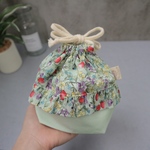 【即納】いちごとお花　フリル付きコップ袋
