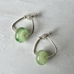 【lampworkglass】金具変更可glass hoop イヤリング