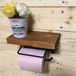 トイレットペーパーホルダー　シングルサイズ　ウォルナット  