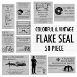 50枚！NEWSPAPER PARAGRAPHフレークシール