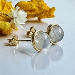【再販】 デュモルチェライトインクォーツ   1粒ピアス  14kgf 