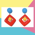 レトロポップカラー　ピアス/イヤリング
