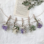 natural purple＊ナチュラルドライフラワーガーランド＊ミニブーケ＊ミニスワッグ