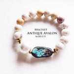 BL238-860アバロンAntique+Asymmetry 16-17㎝*天然石ブレスレット　[送料無料] 　