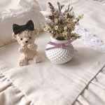 お花と一緒に飾ってね🧸⸜❤︎⸝‍くまさんフラワーベースセット アロマストーン