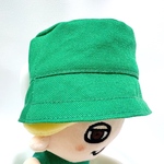 ［∞ちびぬい］バケットハット(裏チェック柄)／グリーン💚