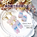 夢かわ⭐️ふわわ🦄ピンクシャムちゃんピアス (イヤリング・ノンホール樹脂・マスクチャームへの変更可) 送料無料 パーツ変更無料 アレルギー対応ピアス ぐで猫 レジン