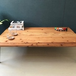 【オーダー】 ローテーブル 長方形 120cm 80cm スギ 折りたたみ脚