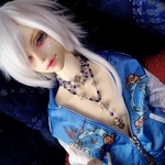 ■ セットネックレス Metal Cross 青銀 ■ SDGr Boy～70㎝ Boyドールサイズ