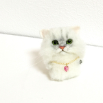 キラキラきらめく☆ニャーニャーニャーシリーズ☆ふっくらチンチラシルバー猫ちゃん