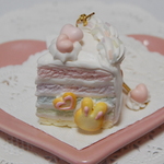 【Ａ】ふんわり♡レインボーケーキ／バッグチャーム