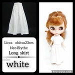 リカちゃん 服 オビツ アウトフィット ネオブライス ブライス マキシ丈 スカート リアルクローズ ブライス ホワイト 白 ドール服 大人リカちゃん 