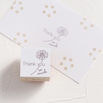 お花とthank you so muchのラバースタンプ〈ゴム印はんこ〉