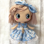 リバティプリント（カペル）ワンピース🧸クマさんペンダント付き♡
