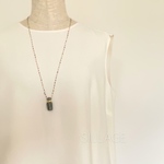 ** natural mossagate  perfume pendant モスアゲート 天然石　香水瓶　ネックレス　**