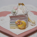 【Ｄ】ふんわり♡レインボーケーキ／バッグチャーム
