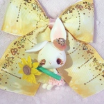 8 しろうさ(大)『ひまわりをどうぞ🌻』❤️