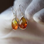 Autumn colour　Quartz　S925(ロジウム）フックピアス❀